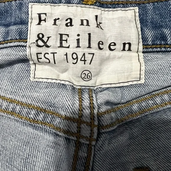 Frank & Eileen Monaghan Straight Leg Jeans – Distressed Raw Hem – 26 - Picture 9 of 12